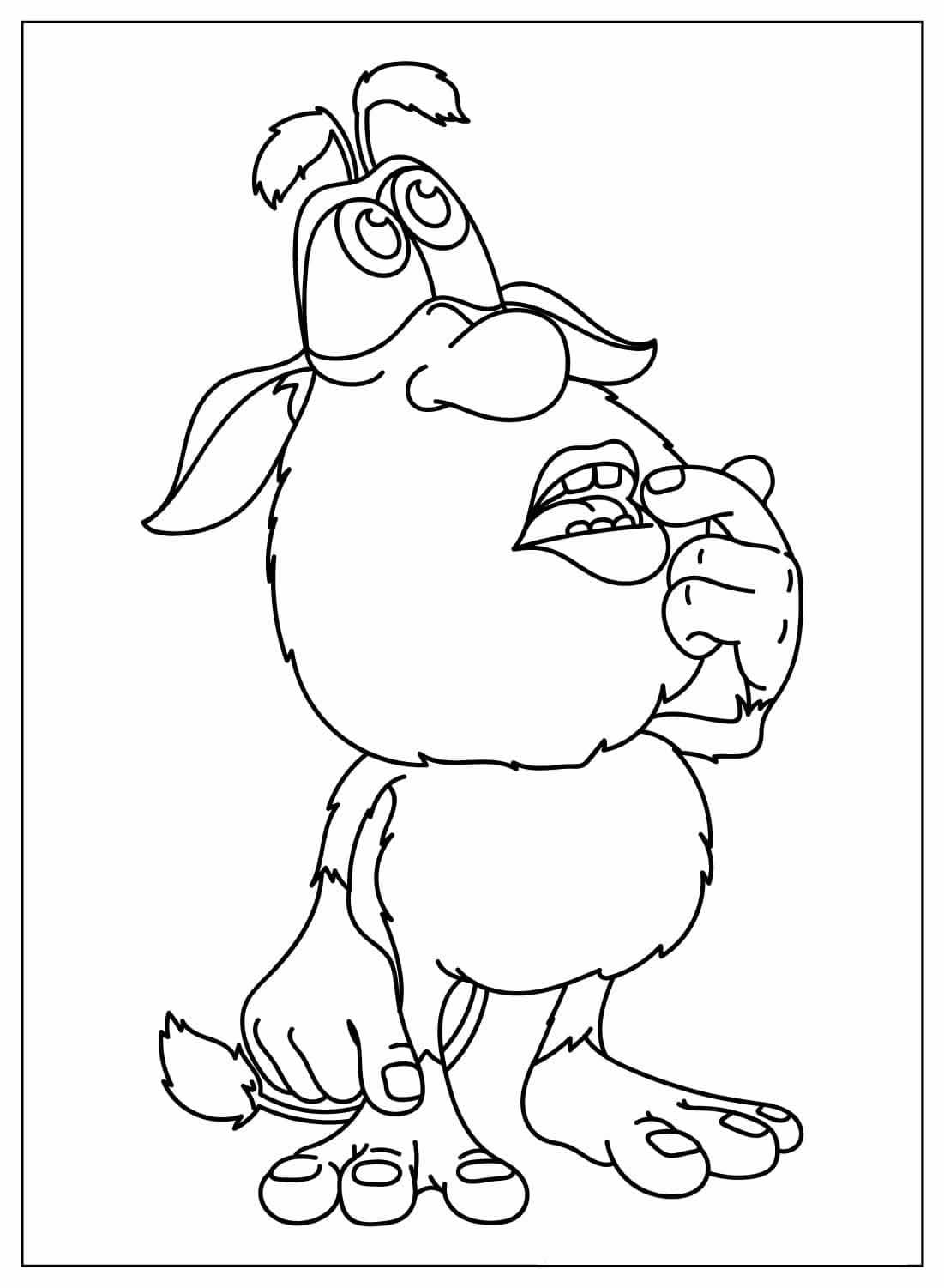 Fisa de colorat cu Booba ganditor 8